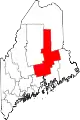 State map highlighting Penobscot County