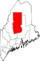 State map highlighting Piscataquis County