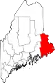 State map highlighting Washington County