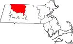 State map highlighting Franklin County