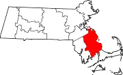State map highlighting Plymouth County