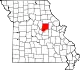 A state map highlighting Callaway County in the middle part of the state.