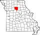 A state map highlighting Chariton County in the northern part of the state.