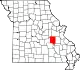 A state map highlighting Crawford County in the southeastern part of the state.
