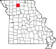 A state map highlighting Grundy County in the northwestern part of the state.