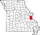 A state map highlighting Jefferson County in the eastern part of the state.