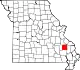 A state map highlighting Madison County in the southeastern part of the state.