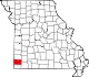 A state map highlighting Newton County in the southwestern part of the state.