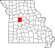 A state map highlighting Pettis County in the western part of the state.