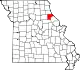 A state map highlighting Ralls County in the northeastern part of the state.