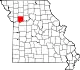 A state map highlighting Ray County in the northwestern part of the state.
