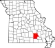 A state map highlighting Shannon County in the southern part of the state.