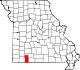A state map highlighting Stone County in the southwestern part of the state.