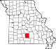 A state map highlighting Wright County in the southern part of the state.
