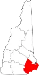 State map highlighting Rockingham County
