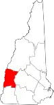 State map highlighting Sullivan County