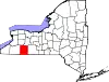 State map highlighting Allegany County