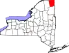 State map highlighting Clinton County