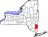 State map highlighting Dutchess County