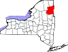 State map highlighting Essex County