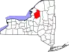 State map highlighting Lewis County