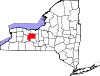 State map highlighting Ontario County