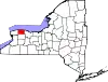 State map highlighting Orleans County