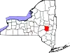 State map highlighting Schoharie County