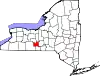 State map highlighting Schuyler County