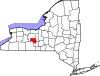 State map highlighting Yates County