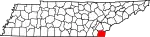 State map highlighting Polk County
