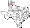 State map highlighting Briscoe County