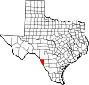 State map highlighting Maverick County