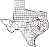 State map highlighting Navarro County