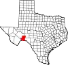 State map highlighting Terrell County