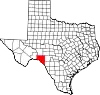 State map highlighting Val Verde County