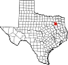 State map highlighting Van Zandt County