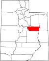 State map highlighting Carbon County