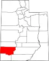State map highlighting Iron County