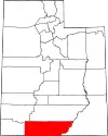 State map highlighting Kane County