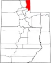 State map highlighting Rich County