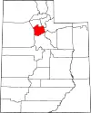 State map highlighting Salt Lake County