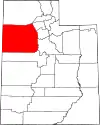 State map highlighting Tooele County