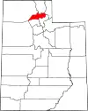 State map highlighting Weber County