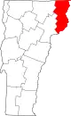 State map highlighting Essex County