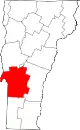 State map highlighting Rutland County