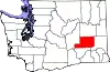 State map highlighting Adams County
