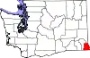State map highlighting Asotin County