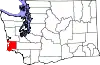 State map highlighting Pacific County