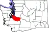 State map highlighting Pierce County
